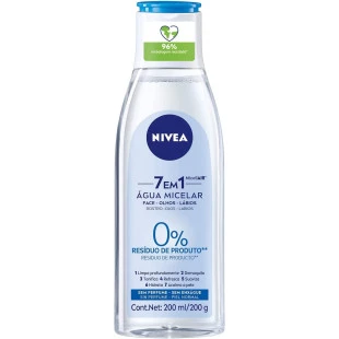 ÁGUA MICELAR NÍVEA 200ML MICELL-AIR - 7 EM 1 - ZERO RESIDUOS