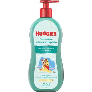 SABONETE LÍQUIDO HUGGIES 200ML TURMA DA MÔNICA - EXTRA SUAVE
