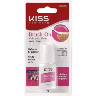 COLA PARA UNHA KISS BRUSH-ON 5G - COLA COM PINCEL