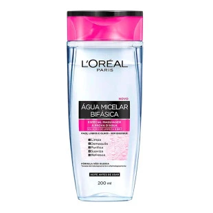 ÁGUA MICELAR LOREAL 200ML - DEMAQUILANTE BIÁSICA - 5 EM 1