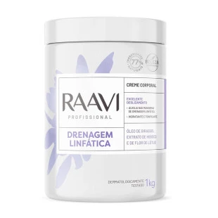 CREME DE MASSAGEM RAAVI 1KG - SPA TERAPIA DRENAGEM LINFÁTICA