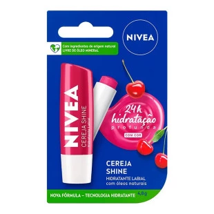PROTETOR LABIAL HIDRATANTE NÍVEA 4,8G - CEREJA SHINE