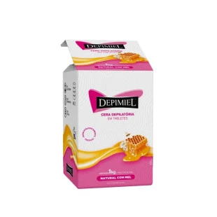 CERA DEPIMIEL 1KG EM BARRA - QUENTE - NATURAL MEL