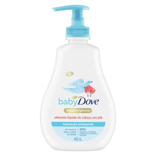SABONETE LÍQUIDO DOVE BABY 400ML - HIDRATAÇÃO ENRIQUECIDA