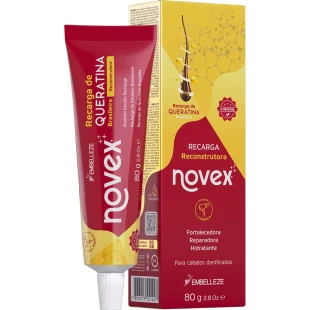 RECARGA DE QUERATINA NOVEX 80GR RECONSTRUTOR - BRAZILIAN KARATIN