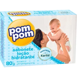 SABONETE EM BARRA POM POM 80G - LOÇÃO HIDRATANTE