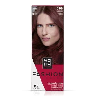 COLORACAO YAMA FASHION COLOR 6.66 - LOURO ESCURO VERMELHO INTENSO