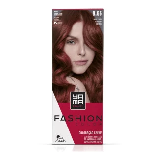 COLORACAO YAMA FASHION COLOR 8.66 - LOURO CLARO VERMELHO INTENSO