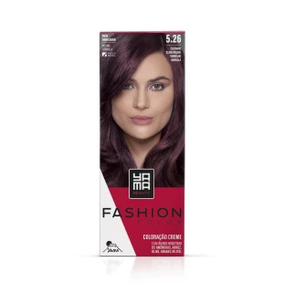 COLORACAO YAMA FASHION COLOR 5.26 - CASTANHO CLARO IRISADO VERMELHO