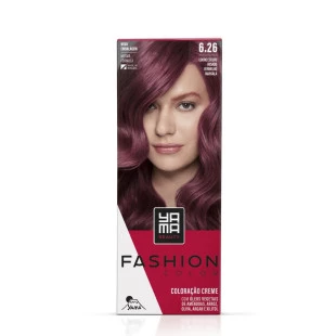 COLORACAO YAMA FASHION COLOR 6.26 - LOURO ESCURO IRISADO VERMELHO
