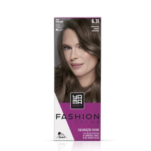 COLORACAO YAMA FASHION COLOR 6.31 - LOURO ESCURO DOURADO ACINZENTADO