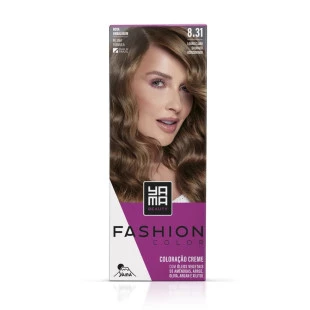 COLORACAO YAMA FASHION COLOR 8.31 - LOURO CLARO DOURADO ACINZENTADO