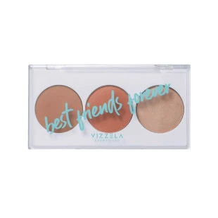 PALETA VIZZELA BFF - CONTORNO, BLUSH E ILUMINADOR - cor:02