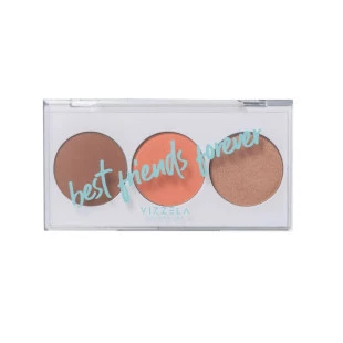 PALETA VIZZELA BFF - CONTORNO, BLUSH E ILUMINADOR - cor:03