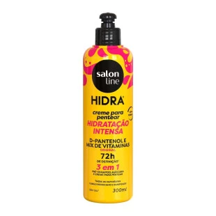 CREME PARA PENTEAR SALON LINE 300ML - 3 EM 1 - HIDRA D-PANTENOL