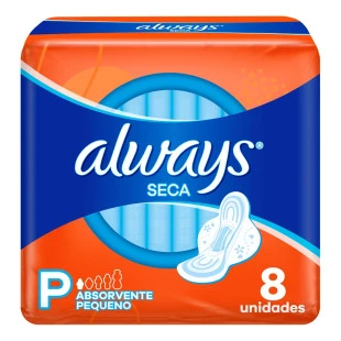 ABSORVENTE ALWAYS 8UN SUPER PROTEÇÃO - COM ABAS - SECA