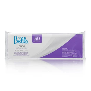 LENÇO PARA DEPILAÇÃO FALSO TECIDO DEPIL BELLA 50UN BRANCO