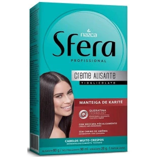 KIT CREME ALISANTE NAZCA 80G - SFERA PROFISSIONAL - MANTEIGA DE KARITE
