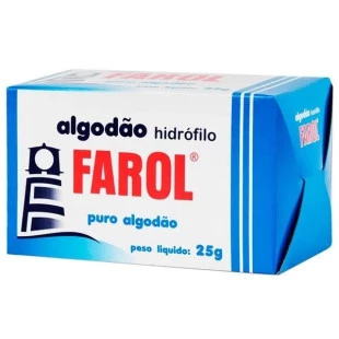 ALGODÃO HIDRÓFILO FAROL 25G - CAIXA