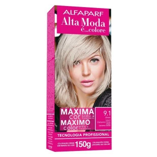 COLORAÇÃO ALTA MODA - È COLORE KIT - 9.1 - LOURO CLARISSIMO CINZA