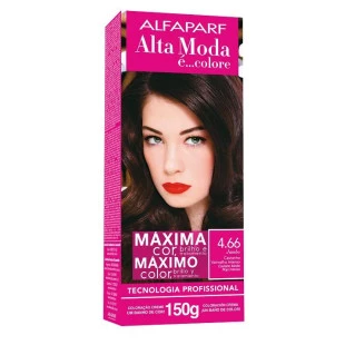 COLORAÇÃO ALTA MODA - È COLORE KIT - 4.66 - CASTANHO VERMELHO INTENSO