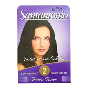 COLORAÇÃO TABLET SANTANTONIO NÚMERO 2 - PRETO SUAVE