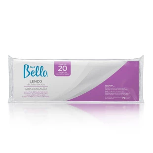 LENÇO PARA DEPILAÇÃO FALSO TECIDO DEPIL BELLA 20UN BRANCO
