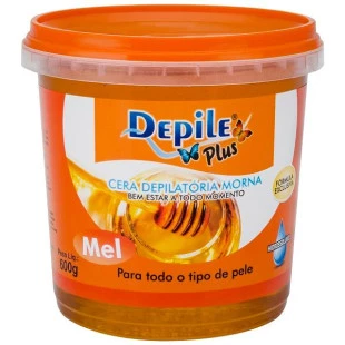 CERA DEPILE PLUS 600G HIDROSSOLÚVEL - MEL