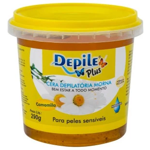 CERA DEPILE PLUS 290G HIDROSSOLÚVEL - CAMOMILA