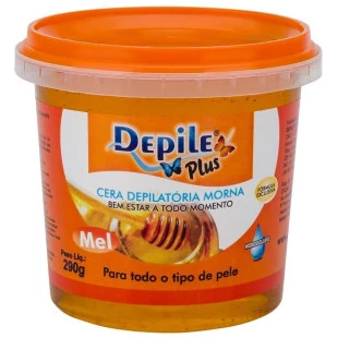 CERA DEPILE PLUS 290G HIDROSSOLÚVEL - MEL
