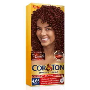 COLORAÇÃO COR E TON 4.66 - BORDÔ