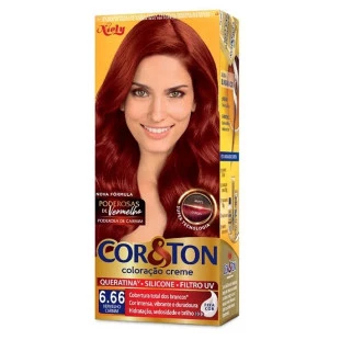 COLORAÇÃO COR E TON 6.66 - VERMELHO CARMIM