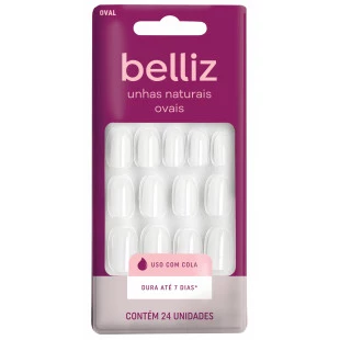 UNHAS POSTIÇAS BELLIZ - NATURAL OVAL ref:1203