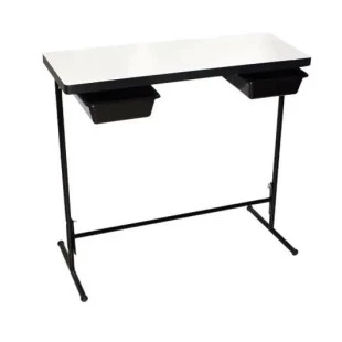 MESA PARA MANICURE 2 GAVETAS - MDF BRANCO