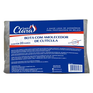 BOTA DESCARTAVEL SANTA CLARA 20 PARES - COM AMOLECEDOR DE CUTÍCULAS ref:2593