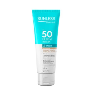 PROTETOR SOLAR FACIAL SUNLESS 60G - FPS 50 - BEGE CLARO