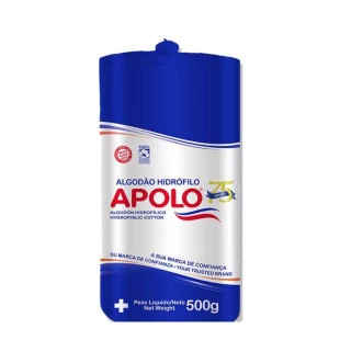 ALGODÃO HIDRÓFILO APOLO 500G - ROLO 