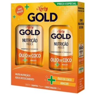 KIT NIELY GOLD NUTRIÇÃO MÁGICA - SHAMPOO 275ML + CONDICIONADOR 175ML