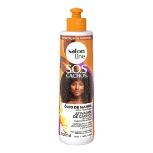 ATIVADOR DE CACHOS SALON LINE 300ML - SOS CACHOS - OLEO DE MANGA TRADICIONAL