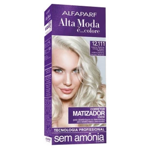 COLORAÇÃO ALTA MODA - È COLORE KIT - 12.111 - LOURO PLATINA CINZA INTENSO CORRETOR MATIZADOR