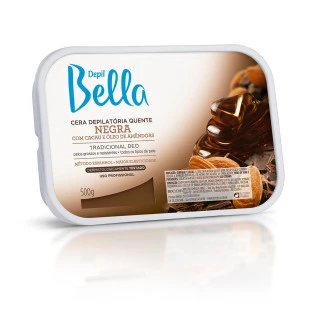 CERA DEPIL BELLA 500G EM BARRA - QUENTE - NEGRA