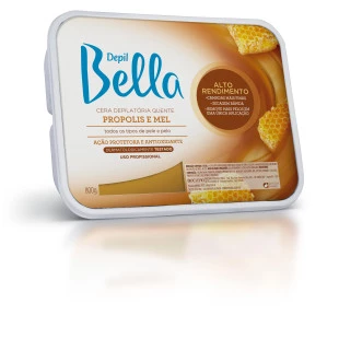 CERA DEPIL BELLA 800G EM BARRA - QUENTE - PRÓPOLIS E MEL