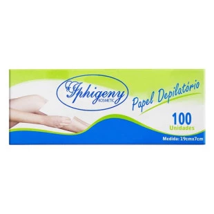 PAPEL PARA DEPILAÇÃO IPHIGENY 100 UNIDADES 19X7CM
