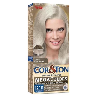 COLORAÇÃO COR E TON MEGA COLORS 12.111 - LOURO SUPER PLATINADO