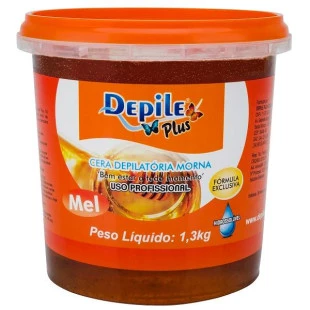 CERA DEPILE PLUS 1.3KG HIDROSSOLÚVEL - MEL