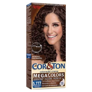 COLORAÇÃO COR E TON MEGA COLORS 5.777 - MARROM INTENSO PROFUNDO