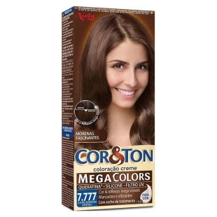 COLORAÇÃO COR E TON MEGA COLORS 7.777 - LOURO MARROM INTENSO
