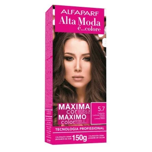 COLORAÇÃO ALTA MODA - È COLORE KIT - 5.7 - CASTANHO LUMINOSO MEDIO