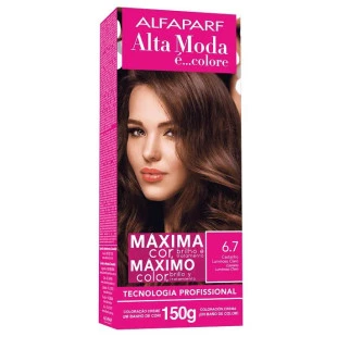 COLORAÇÃO ALTA MODA - È COLORE KIT - 6.7 - CASTANHO LUMINOSO CLARO