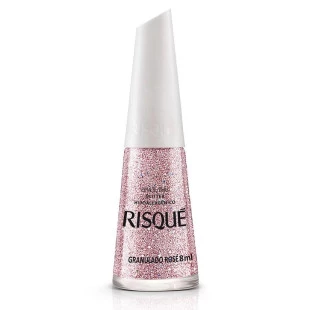 ESMALTE RISQUE GLITTER - GRANULADO ROSÊ